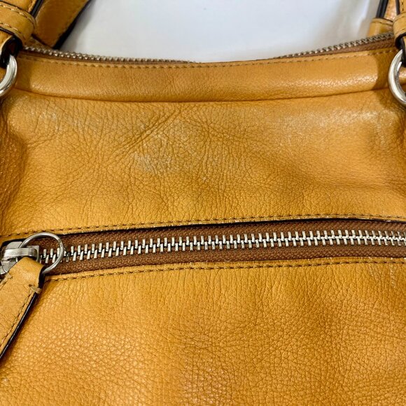 Coach Alexandra Yellow Leather 15273 handbag satchel-style tote - Picture 2 of 12